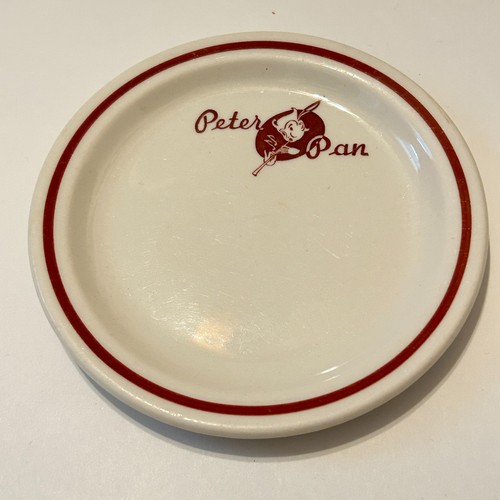 Vtg 1940s Peter Pan Snack Shop Restaurant Ware Plate Walker China Chicago