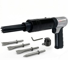 Air Needle Scaler Gun 4800 Bpm Pneumatic Rust Descaler Hammer Chisel Kit Tool