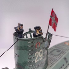 Arnold UBoot 29 Submarine Tin Toy Tin with Soldiers in Pasta 1950s 1959