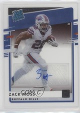 2020 Panini Chronicles Clearly Donruss Rated Rookie Zack Moss #RR-ZM Auto 0q60
