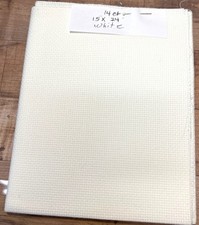 White 14 Count Cross Stitch Fabric 15x24 Inches Embroidery Material