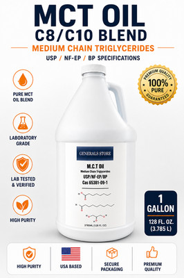 100% PURE MCT Oil (Raise Ketones C8 & C10 MCTs) Keto & Paleo Weight Loss - 128OZ