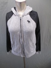 Abercrombie Size 13/14 Kids Multicolor Cotton Blend Hooded Full Zip Jacket 519