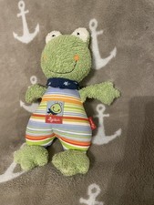Sigikid Frottee Frosch gestreift  25 cm "Schlafe mein Prinz...."