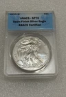 2011 W BURNISHED SILVER EAGLE ANACS SP70 ~~ BLUE LABEL ~~ PRISTINE ~~ NO SPOTS