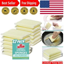 12 Non-Scratch Foam Sponges for Kitchen and Bathroom –  Cleaning Solution