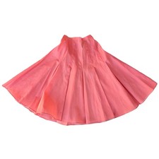 Vtg. 50s Sydney Bush Coral Semi-opaque Taffeta Petticoat / Circle Skirt, Sz. 2/4