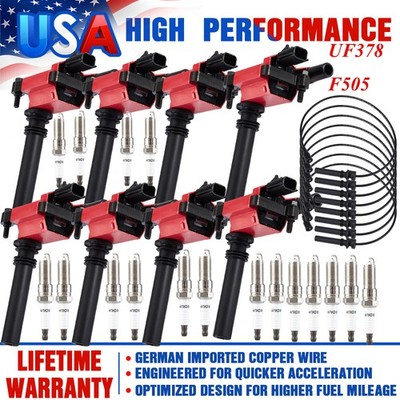 8 Ignition Coils UF378 & Spark Plugs & Wires For Dodge Ram 1500 5.7 HEMI 03-2005