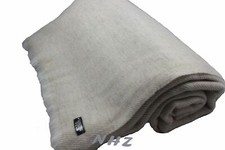 Exclusive Cashmere Extra Large Crem ColorThrow Blanket 90"108"Hand Made in Nepal