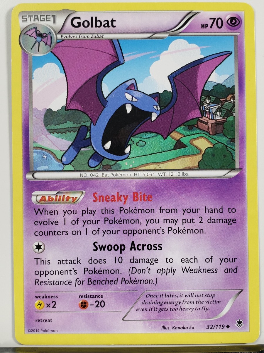 Golbat 32/119 LP / VLP - XY Phantom Forces Pokemon Card - Kanako