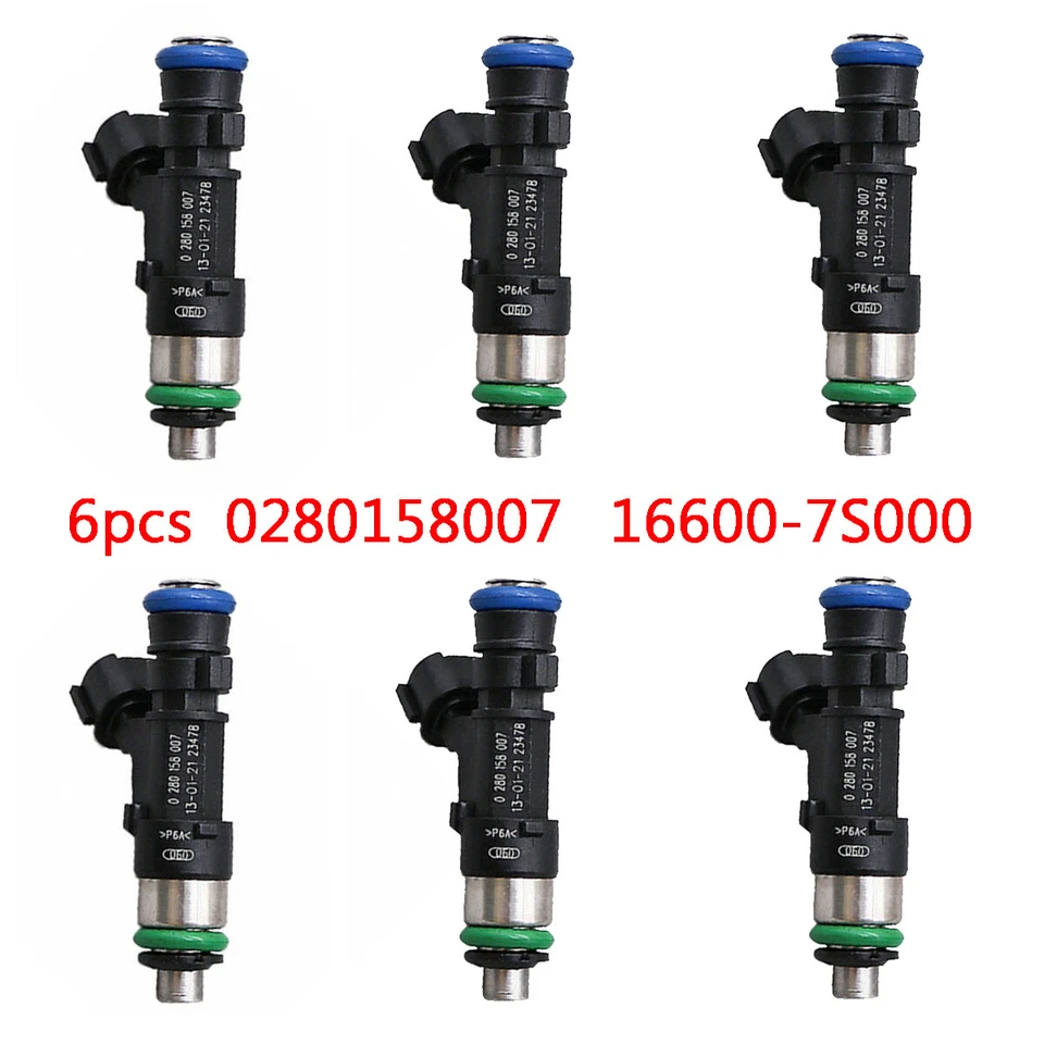 Inyectores de combustible 6 piezas para Suzuki Equator 4,0 L 2009-12 Infiniti QX56 5,6 L 2004-2010 Foto 3 de 4