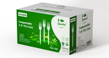 Sunnycare Compostable 7inch PLA Fork, PLA053, Case of 1000