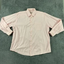 Burberry London Shirt Mens Extra Large Long Sleeve Button Up Pink Pocket