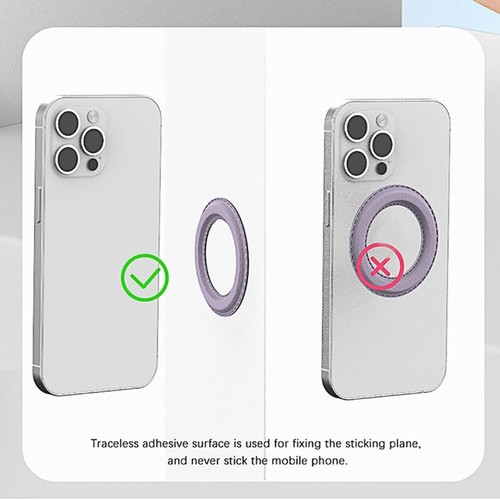Mount Magnet Sticker Wall Wall Phone Holder for iPhone 14 13 12/MagSafe - Photo 9 sur 16