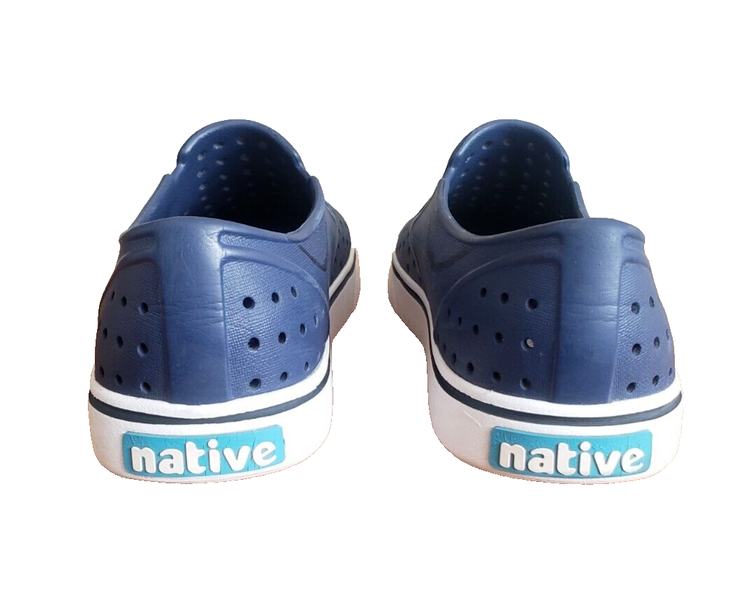 Native Adult Unisex Jefferson Slip-on Shoes Navy Blue White  display picture 1