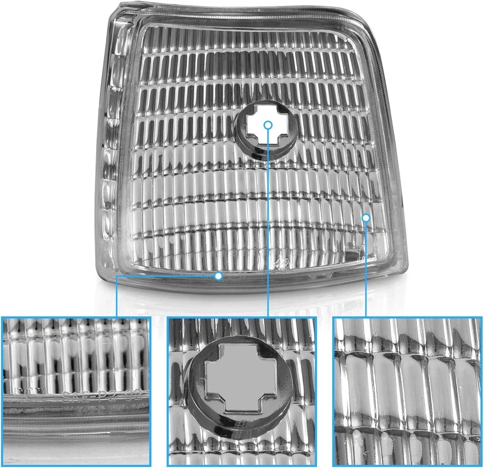 Ford F150 F250 1992-1996 Bronco OE cromo repuesto luces marcadoras laterales 2 piezas Foto 3 de 4