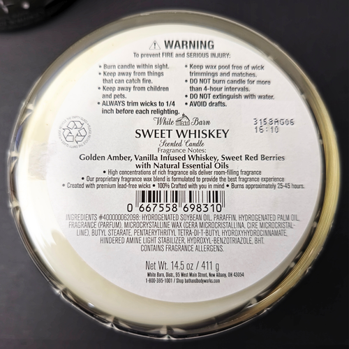 Bath & Body Works SWEET WHISKEY Scented 3 Wick Candle 14.5 Oz NEW x2 - Picture 4 of 4