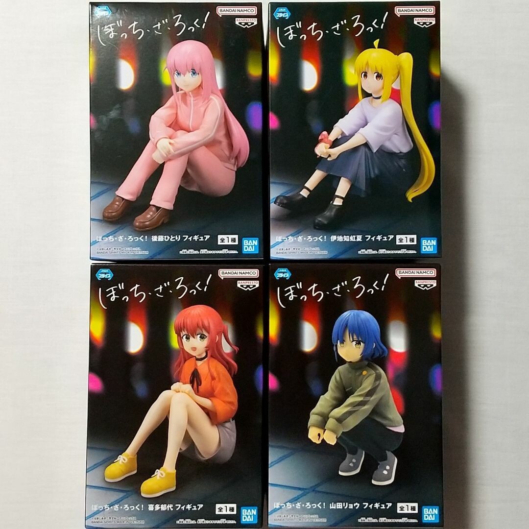 Bocchi the Rock! FiguCube set 4 karakter - Hitori, Nijika, Ryo, Ikuyo