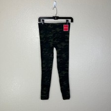 SPANX Look at Me Now Leggings Womens Medium Green Camo Cropped NEW