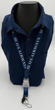 US AIRWAYS Airlines Aviation Lanyard, Seat Belt Buckle Boeing Airbus