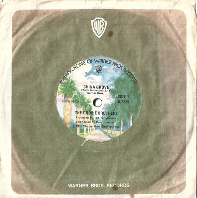 DOOBIE BROS China Grove RARE 1973 New Zealand 7'' 45 NZ IMPORT B7728 VG+