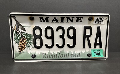 Vintage 2012 Maine License Plate Souvenir Art Decor Man Cave Bar, Candy Dish
