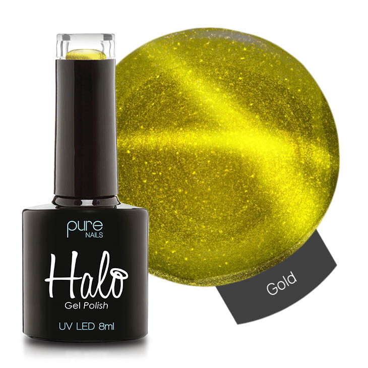 Pure Nails Halo UV LED Gel Polish (Gold) 8ml - FAST DISPATCH & DELIVERY