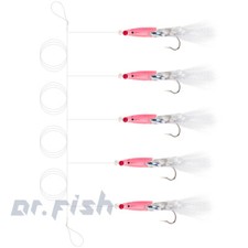 5/10 Packs Mackerel Feathers Bass Cod Lure Lures Sea Fishing Rigs Tackle Boat