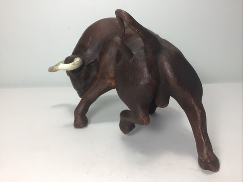 Vintage MCM Ceramic Bull Figure Taurus Toro Statue Figurine 11x7 - Picture 4 of 12