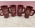 VNT Yuengling Beer Plastic Mug Cup Lager 1829 Before Football Red NOS Set of 4