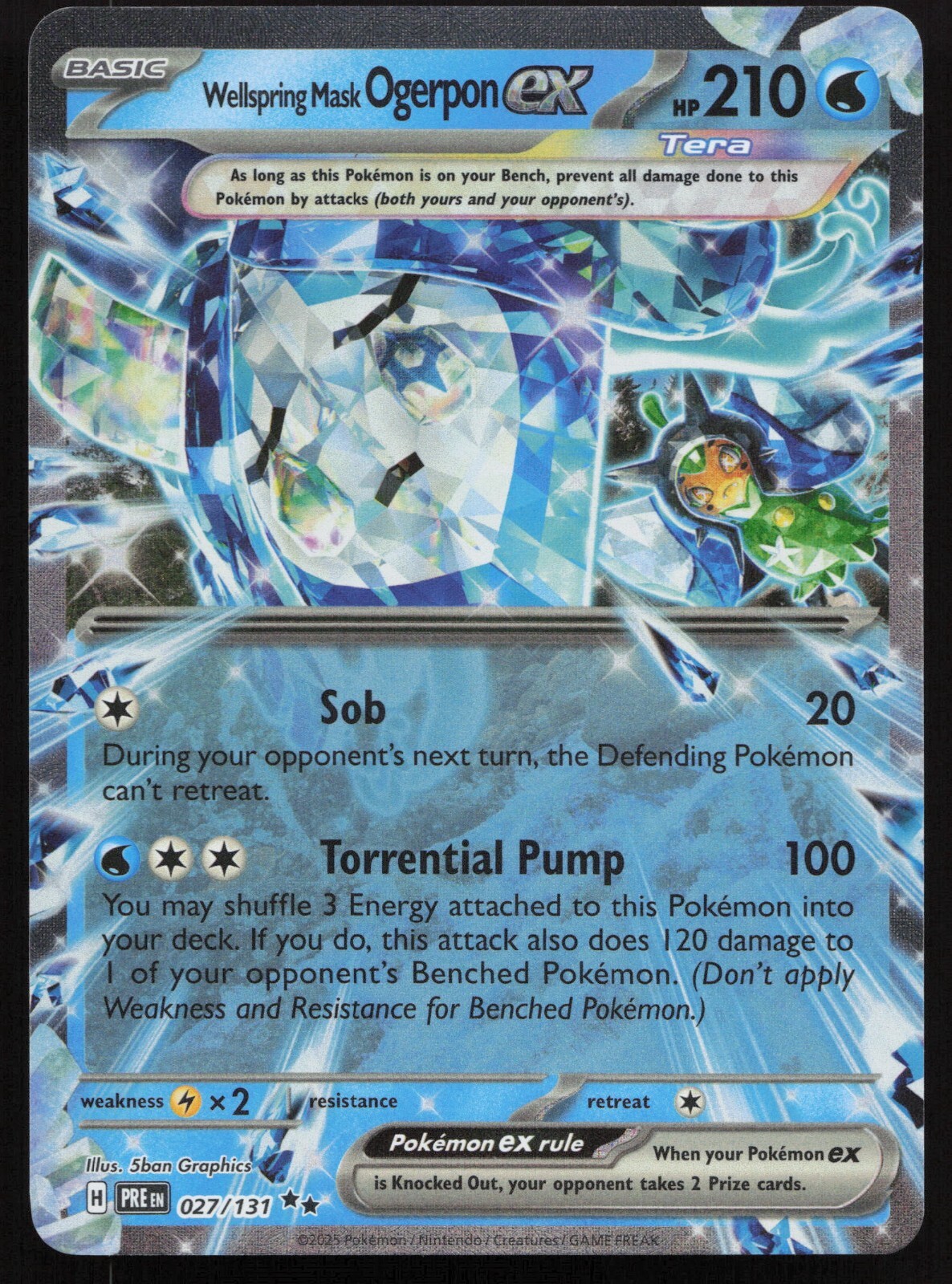 Wellspring Mask Ogerpon ex 027/131 - Prismatic Evolutions - NM