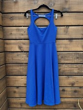 NWT Susana Monaco Royal Blue Midi Shift Fit And Flare Swing Dress Small