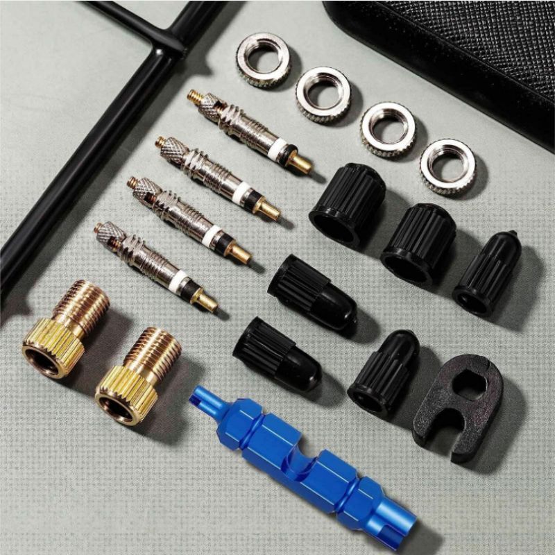 18 Stück Adapter für Presta-Ventile auf Schrader, Universal, Presta
