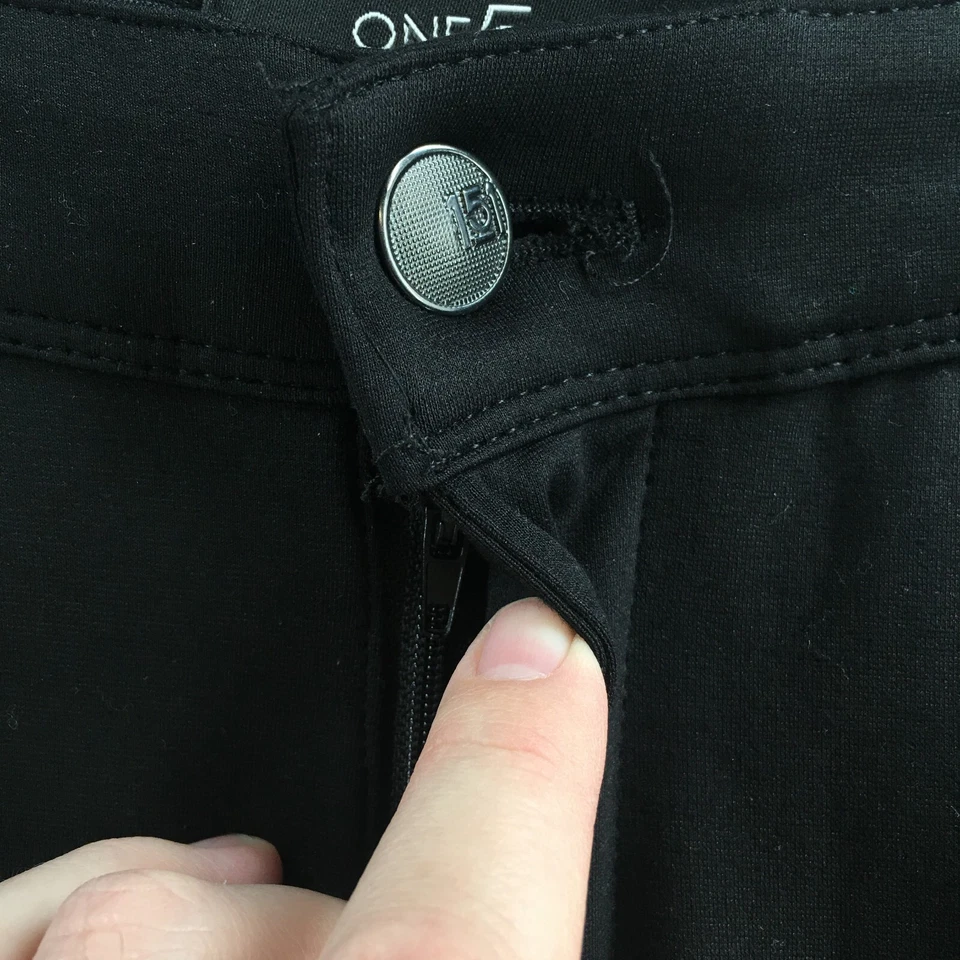 One 5 One Bootcut Pants Womens 10/30 (actual 33x31) Black High Rise Side Pocket - Image 4 of 4