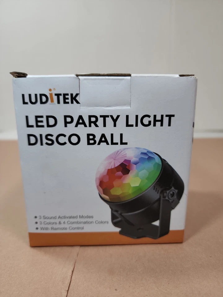 Sound Activated Party Lights with Remote Control Dj Lighting, RGB Disco Ball - Image 3 of 4