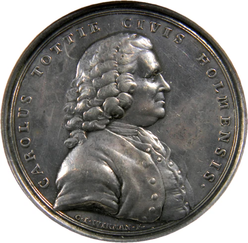 Ca 1777 Sweden, Charles Tottie Silver Firefighter Medal by Wikman NGC (3-7)