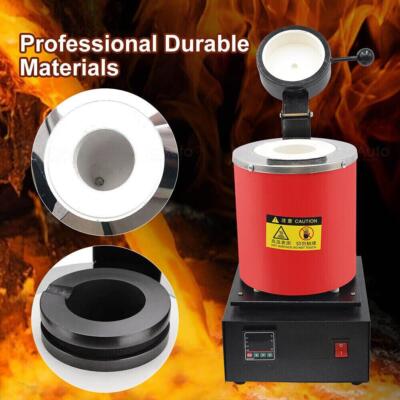 3KG Digital Metal Melting Furnace Smelter Kiln Refining Gold Aluminum New