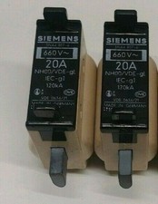 LOT OF (2) GUARANTEED GOOD! SIEMENS 20A 600V FUSES 3NA4-807-6