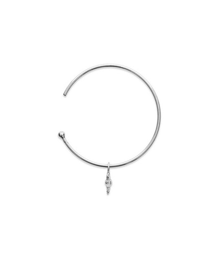 Boucle D'oreille Pendante Créole Petite Croix - Argent Massif 925/000 - Neuf étiqueté