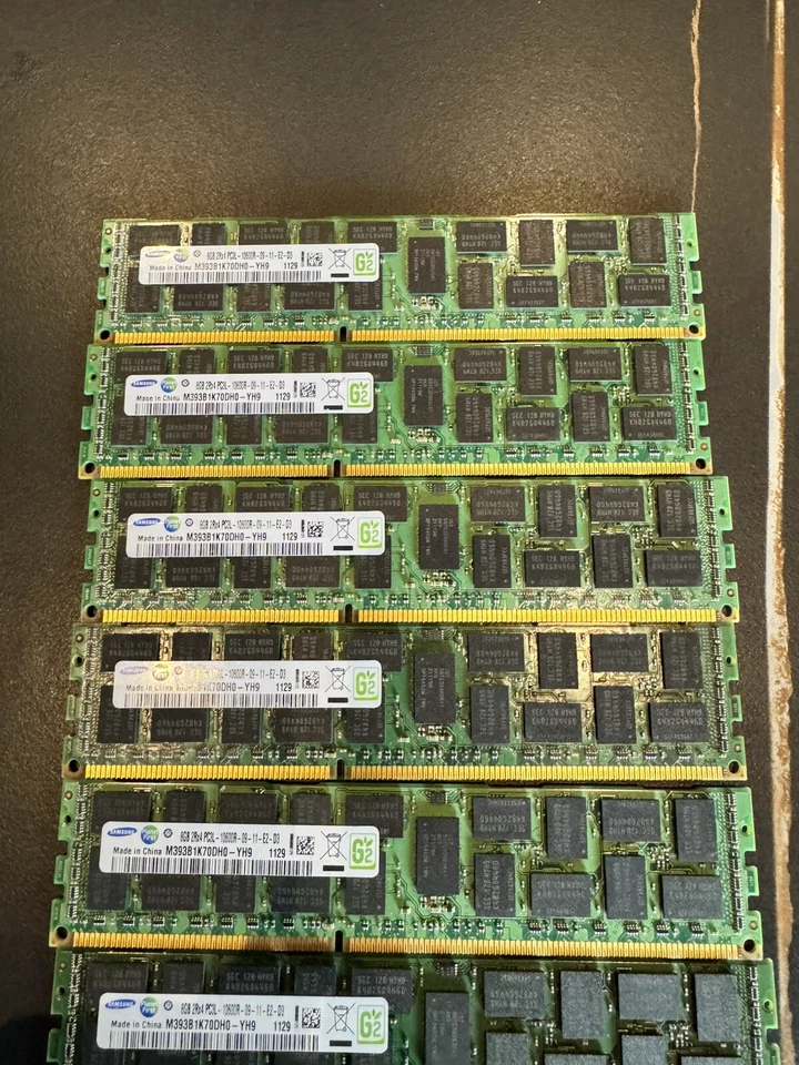 (Lot of 8)Samsung 8GB M393B1K70DH0-YH9 2Rx4 PC3L 10600R - Image 3 of 4