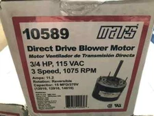 Mars 10589 5.5" 3 Speed Direct Drive Furnace Blower Motor NEW FREE FAST SHIP