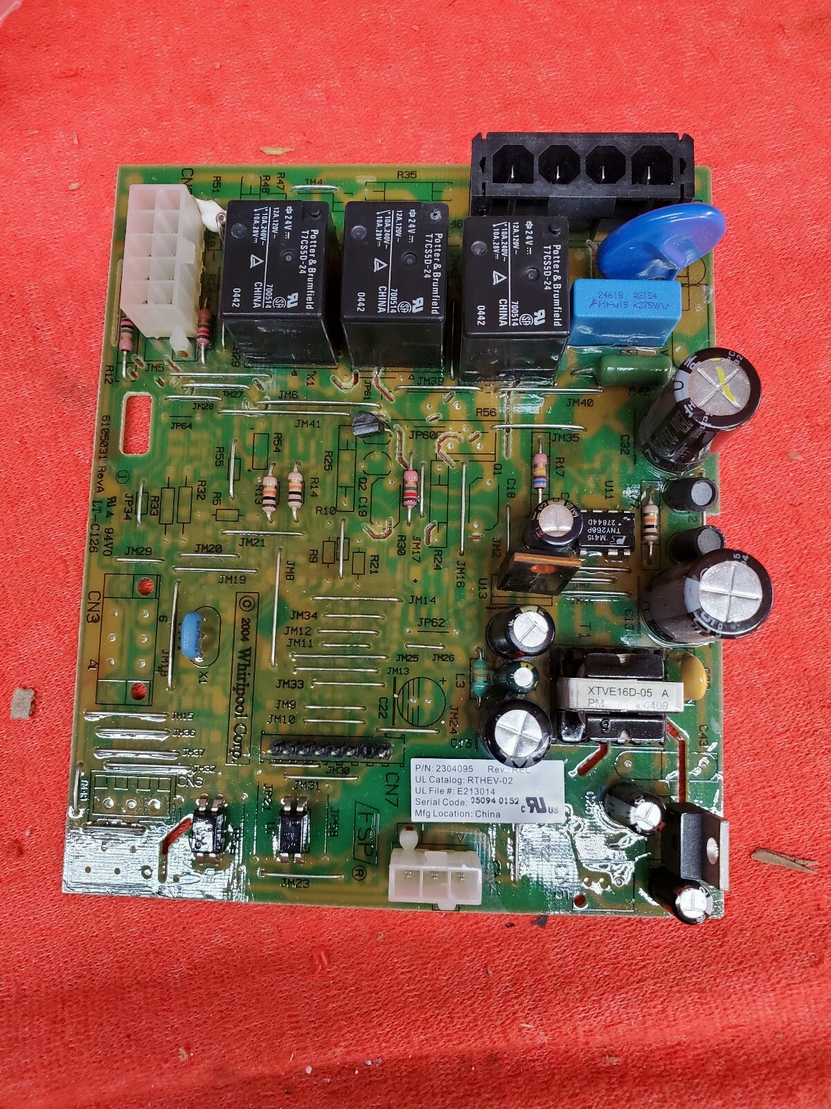 Scheda Di Controllo Whirlpool OEM W10135090 (Usata) - Ricambio Originale Per Elettrodomestici