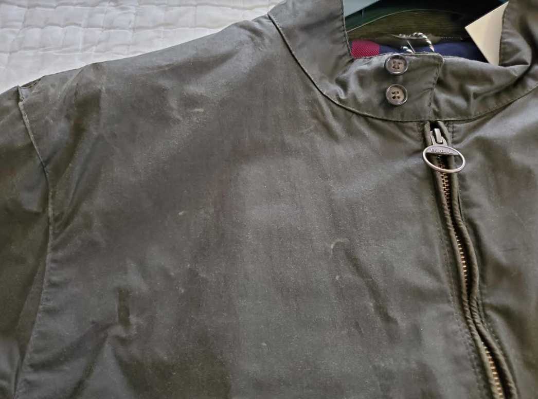 NEW MEN'S XL BARBOUR x J CREW HAGART WAXED COTTON JACKET IN NEW MEN'S XL BARBOUR x J CREW HAGART WAXED COTTON JACKET IN