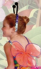 NEW/PKG Dance Butterfly Organdy sequin trimmed wings antenna headpiece