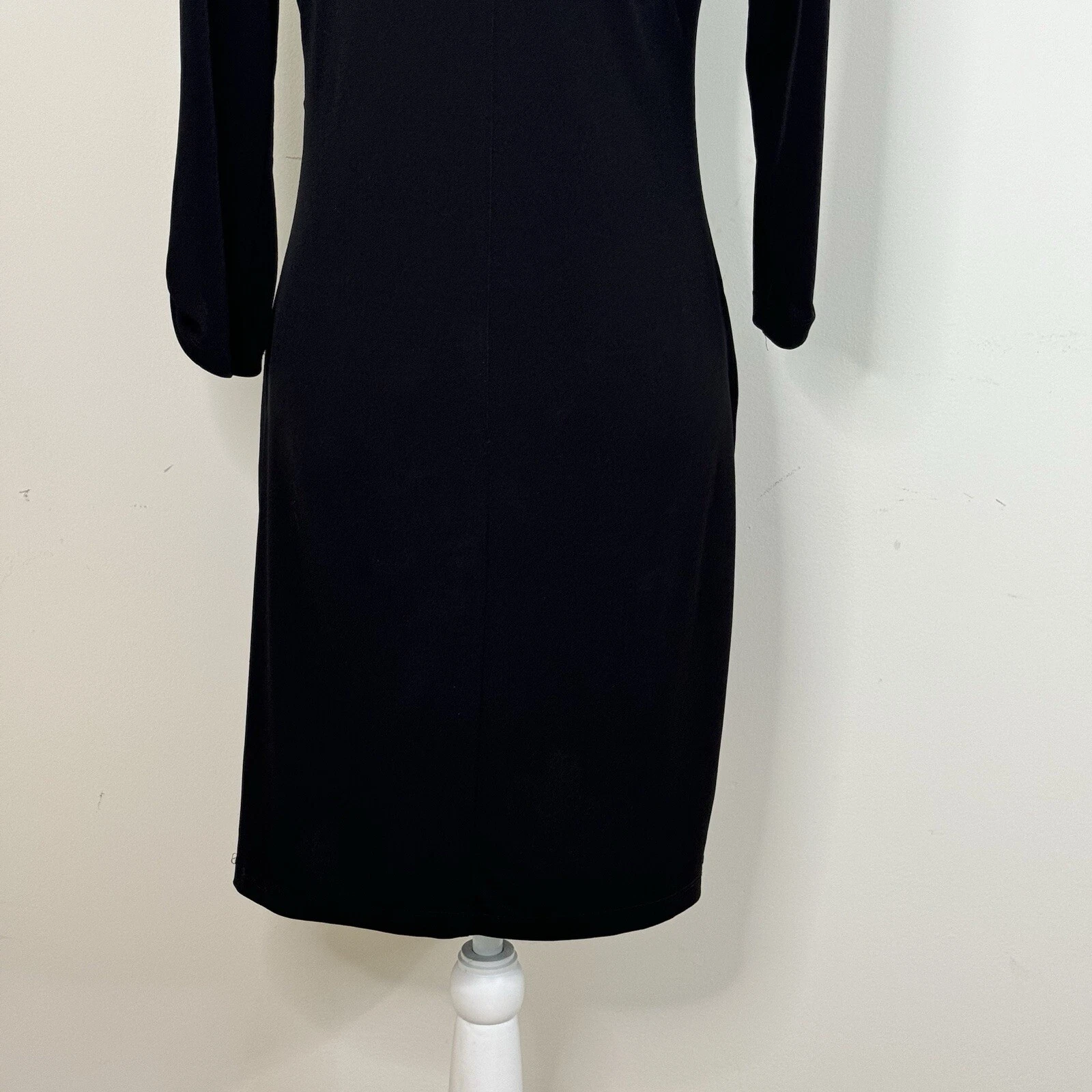 VETEMENTS Abito Saint Tropez West in maglia di maglia taglia 8 nero manica a 3 4