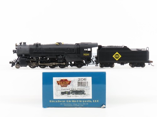 HO Scale Broadway Limited 206 Erie Railway 2-8-2 Steam #3210 w/ DCC & Sound
