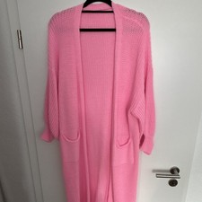 Damen Strickjacke lang Gr. L Rosa oversize La...
