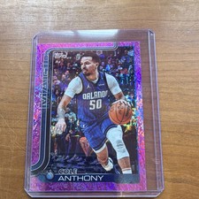Topps 2025-26 Cole Anthony #91 Pink Holo Foil Orlando Magic Basketball NBA