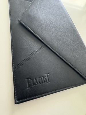 Piaget  Blue Leather Envelope Embroidered  Very Rare  Brand New