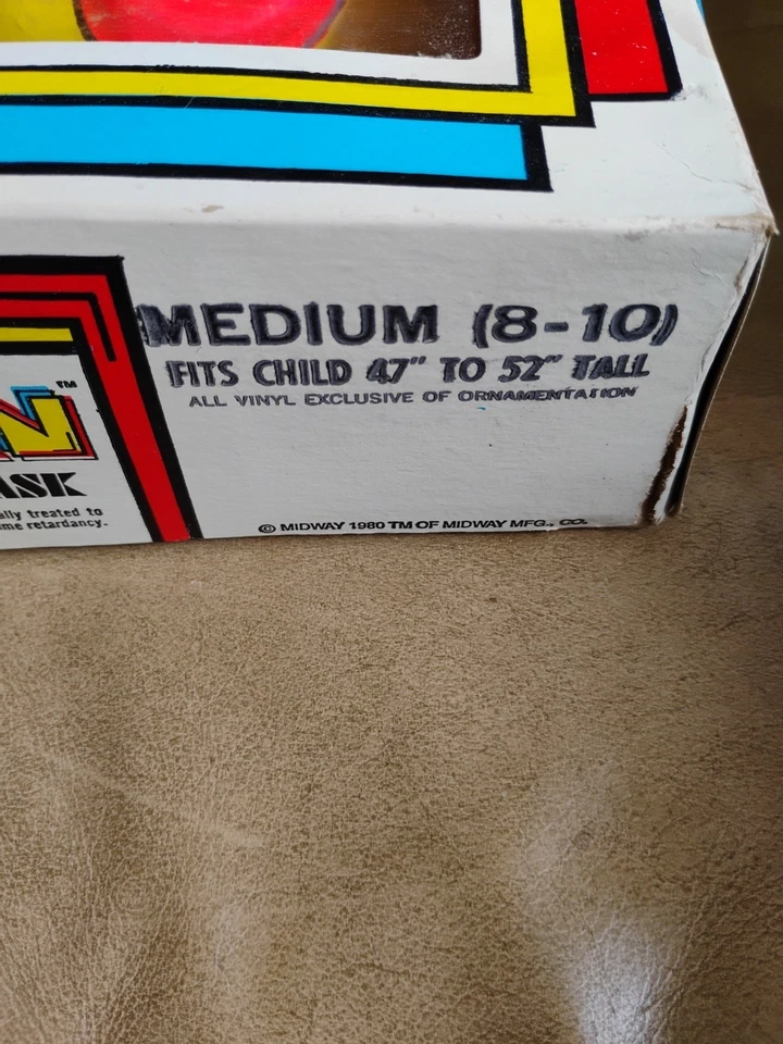 Vintage 1982 Midway Pac-Man Costume Ben Cooper All Vinyl Poor Condition - Image 3 of 4